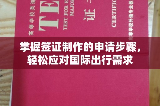 舟曲掌握签证制作的申请步骤，轻松应对国际出行需求